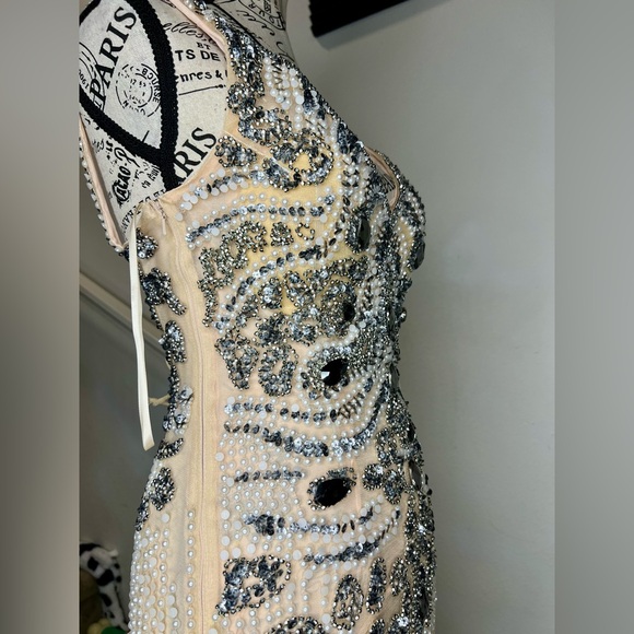 Musani Gold Beaded Evening Gown - Picture 10 of 11